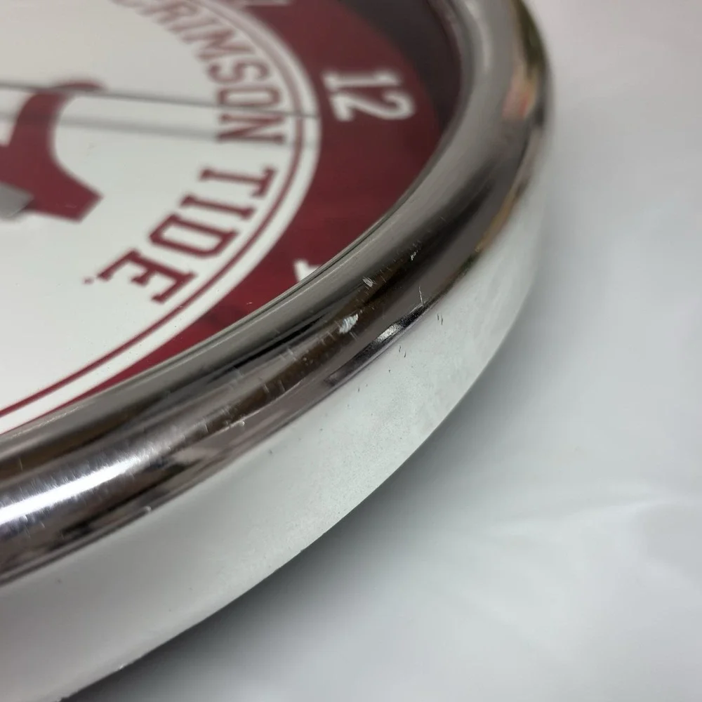 Alabama Crimson Tide Established 1831 Chrome Wall Clock NCAA Tested Works